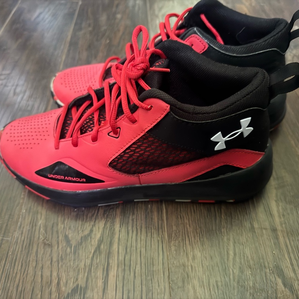 Under Armour Red and Black Sneakers